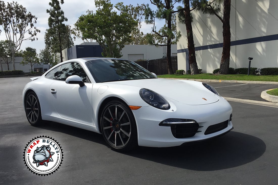 Porsche 911 Wrapped in Satin White Wrap