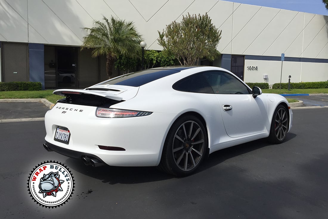 Porsche 911 Wrapped in Satin White Wrap