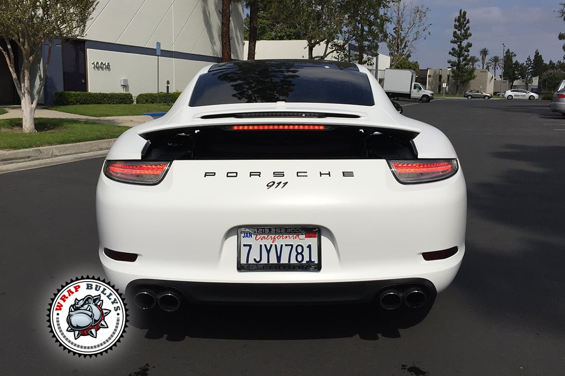 Porsche 911 Wrapped in Satin White Wrap