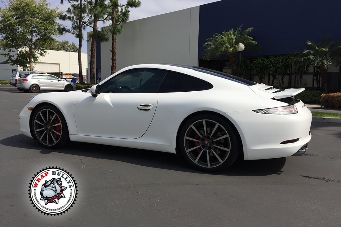 Porsche 911 Wrapped in Satin White Wrap