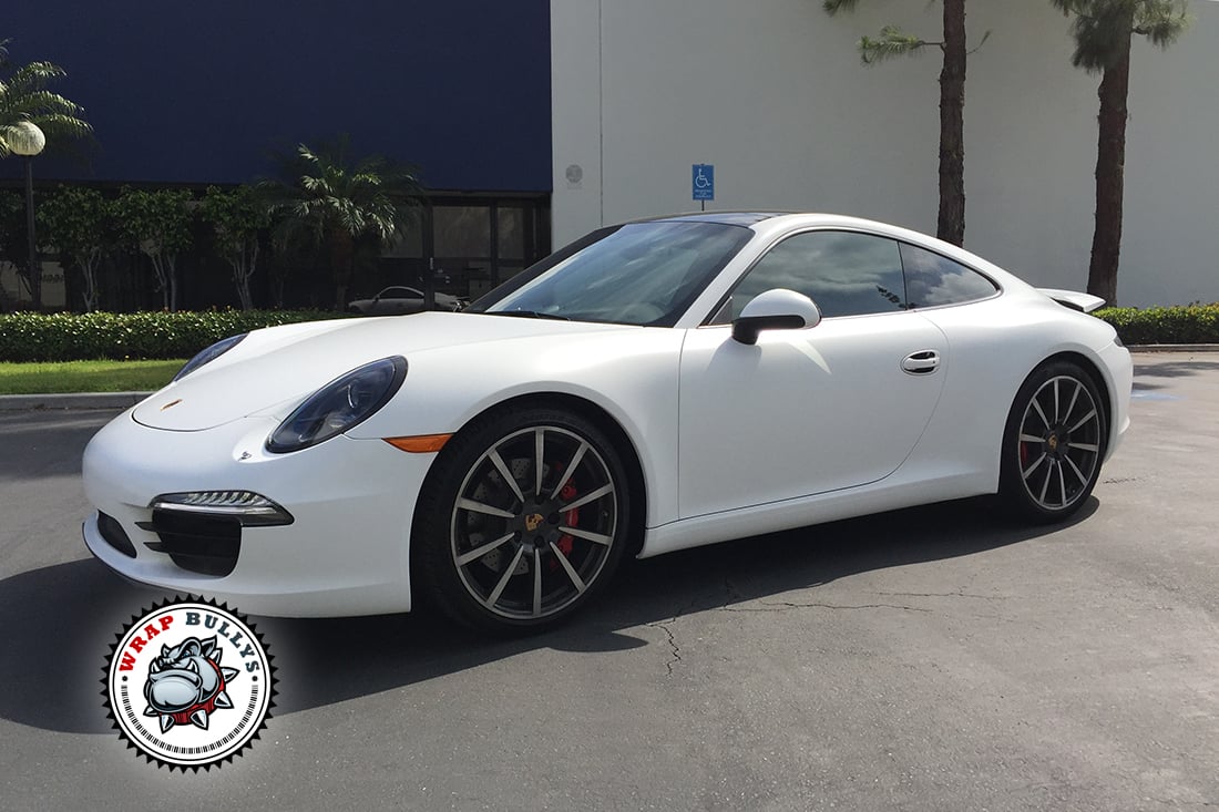 Porsche 911 Wrapped in Satin White Wrap
