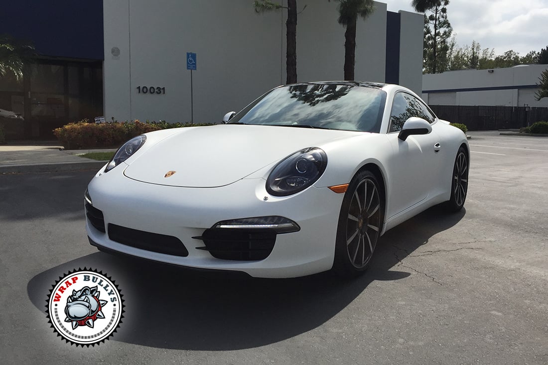Porsche 911 Wrapped in Satin White Wrap