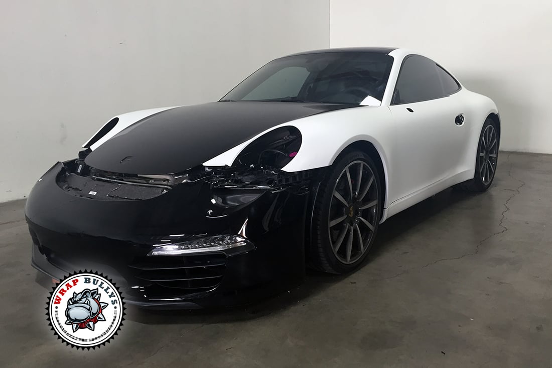 Porsche 911 Wrapped in Satin White Wrap