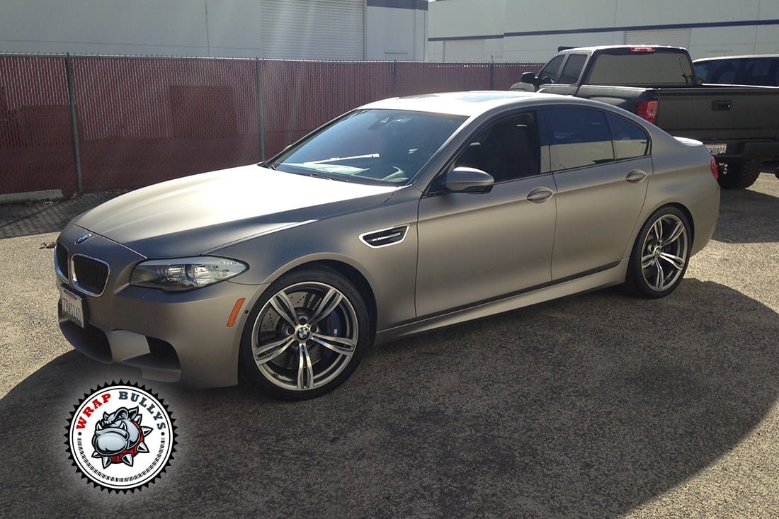 BMW Wrapped in Matte Gray Aluminum. Los Angeles CA