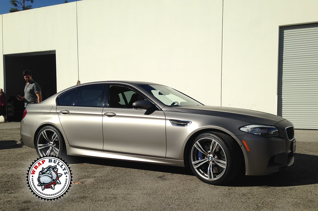 BMW Wrapped in Matte Gray Aluminum. Los Angeles CA