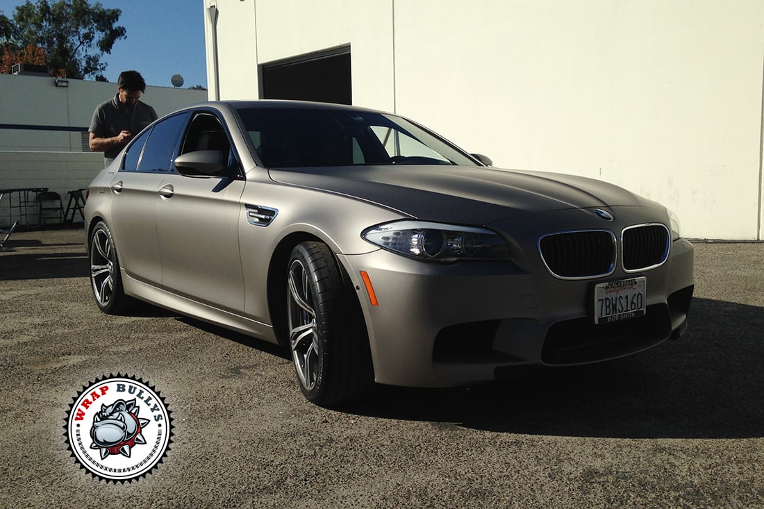 BMW Wrapped in Matte Gray Aluminum. Los Angeles CA