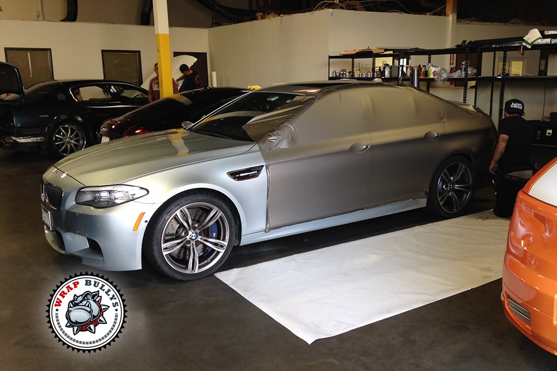 BMW Wrapped in Matte Gray Aluminum. Los Angeles CA