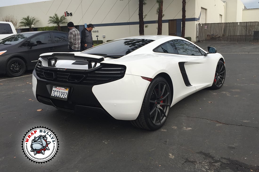 Gloss White Color Change Car Wrap. Call us today for pricing